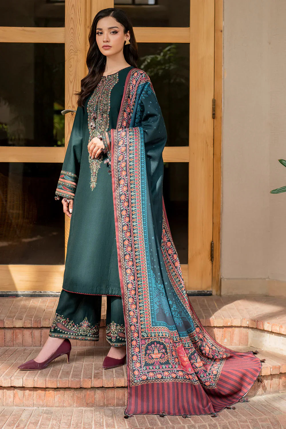 EMBROIDERED KHADDAR RTW-1131